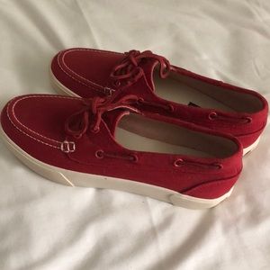 Polo Ralph Lauren Lander Mens Red Boat Shoes NEW